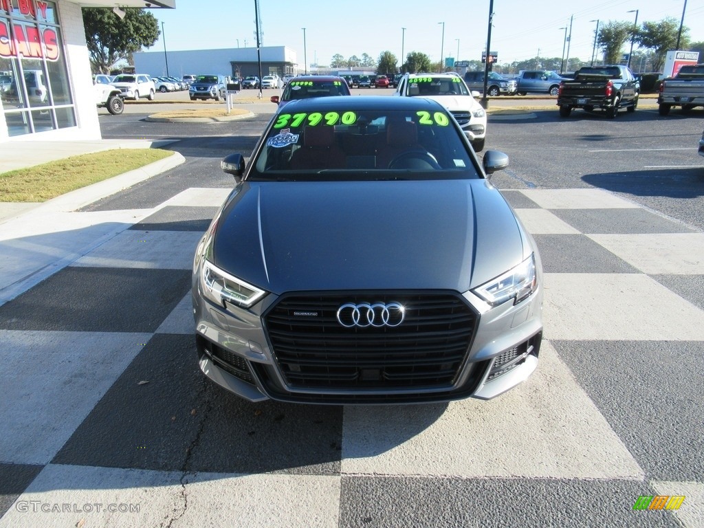 2020 A3 2.0 S Line Premium Plus quattro - Monsoon Gray Metallic / Magma Red photo #2