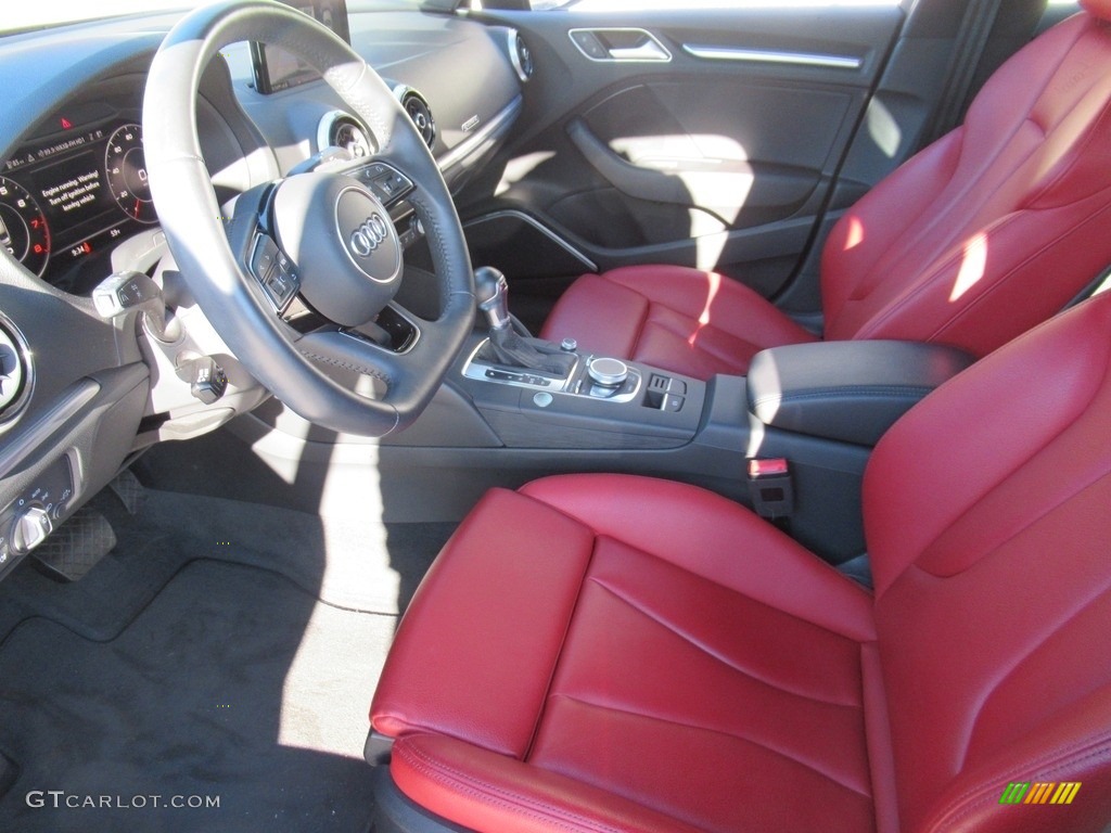 Magma Red Interior 2020 Audi A3 2.0 S Line Premium Plus quattro Photo #143395798