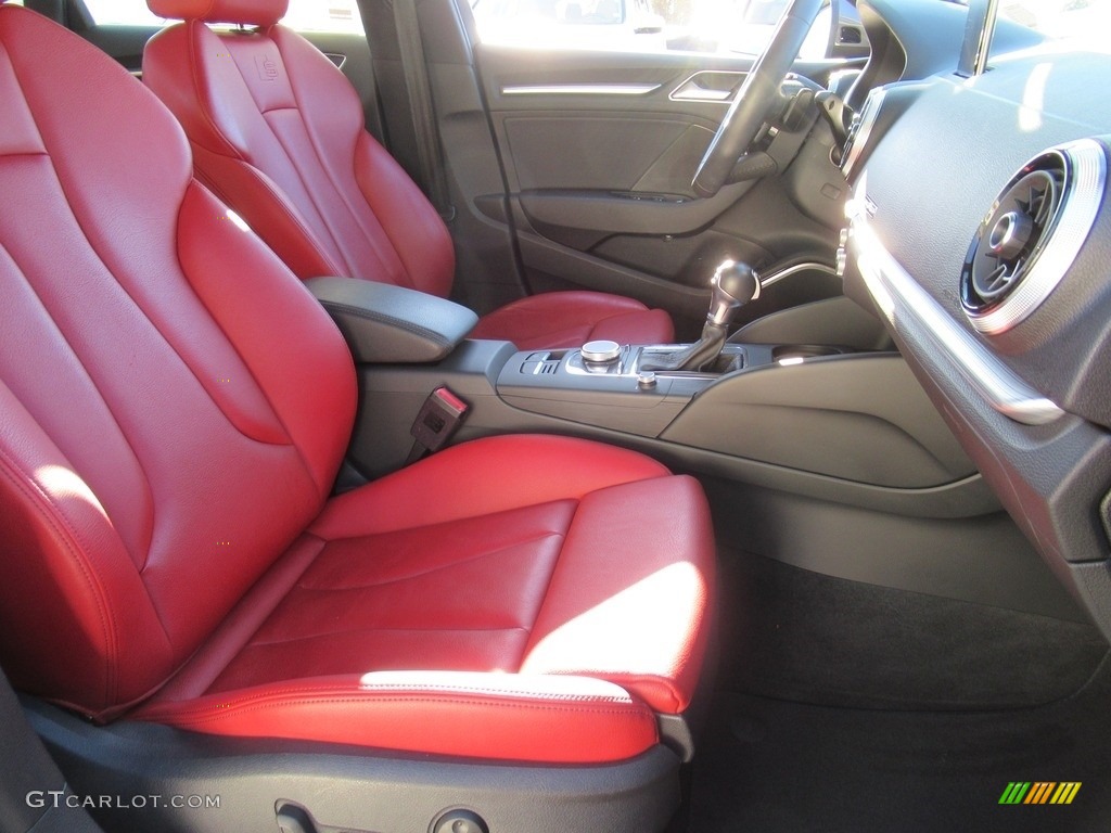 Magma Red Interior 2020 Audi A3 2.0 S Line Premium Plus quattro Photo #143395864