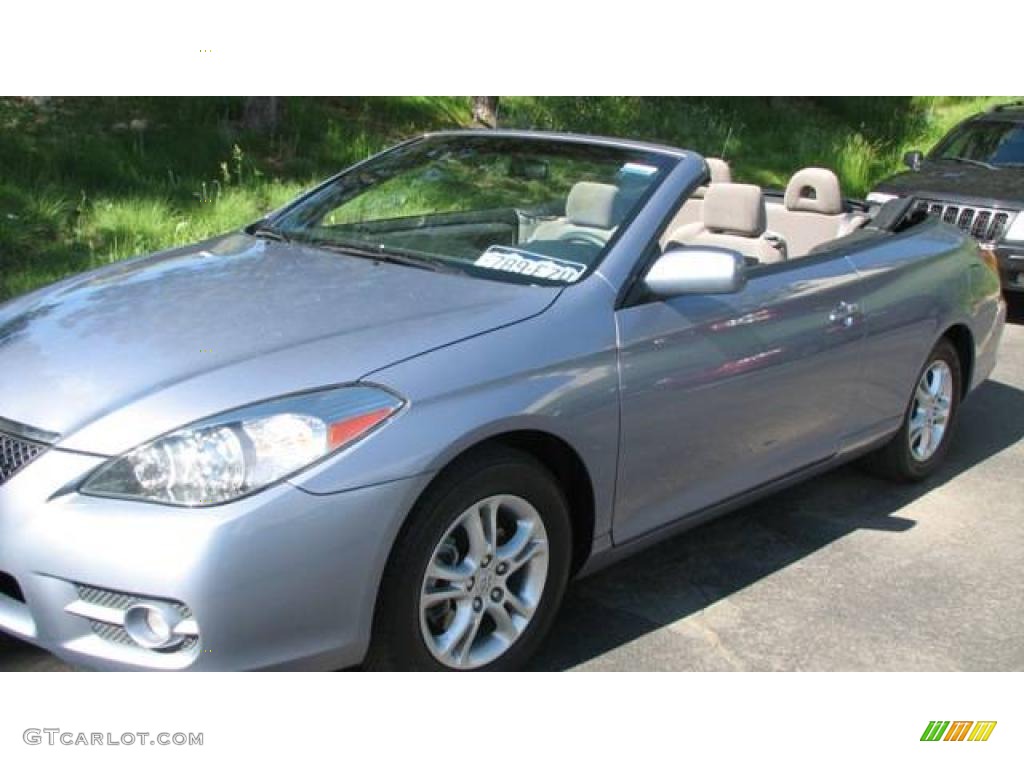 2007 Solara SE V6 Convertible - Cosmic Blue Metallic / Dark Stone photo #4