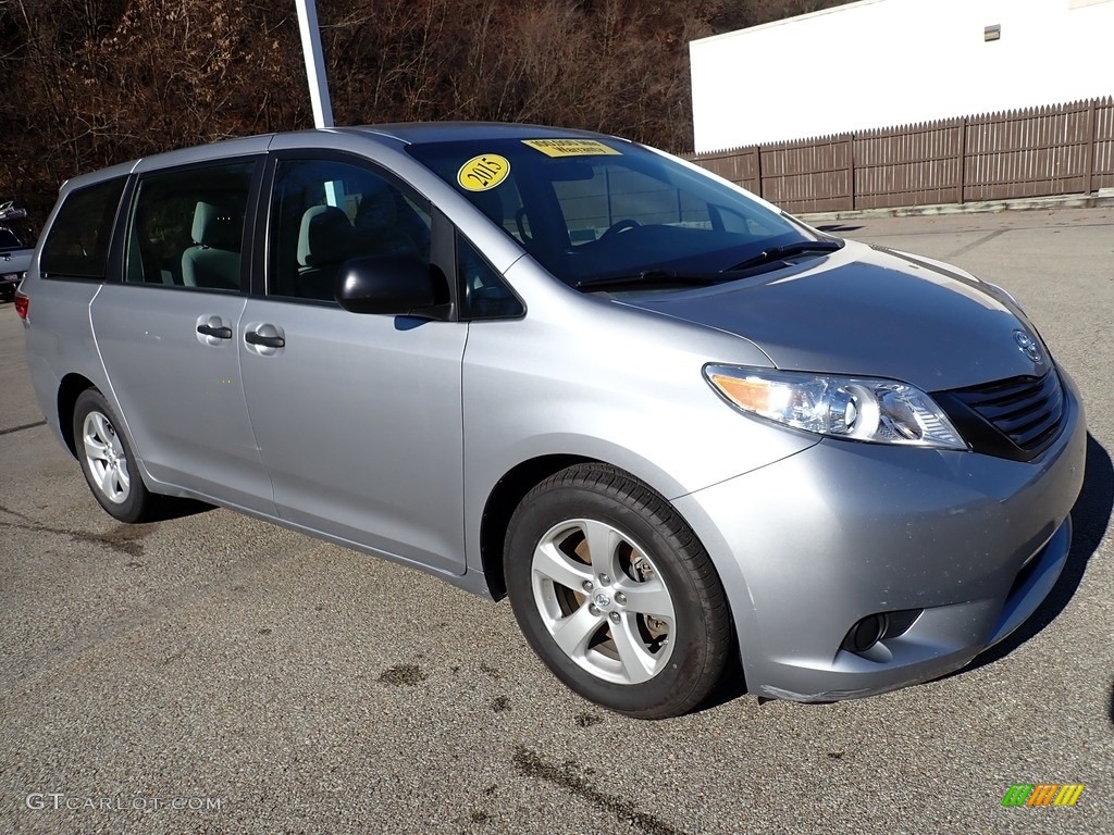 2015 Sienna L - Silver Sky Metallic / Black photo #8