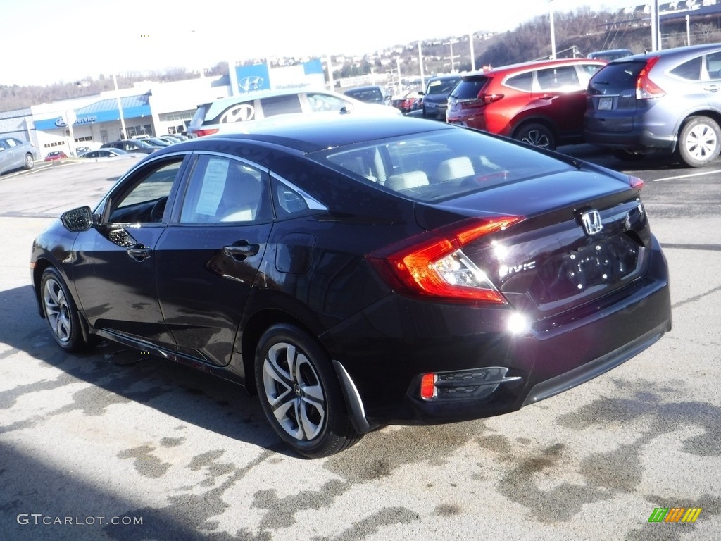 2018 Civic LX Sedan - Burgundy Night Pearl / Ivory photo #7