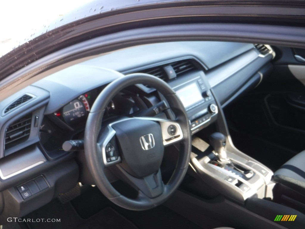 2018 Civic LX Sedan - Burgundy Night Pearl / Ivory photo #10