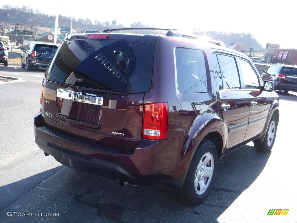 2013 Pilot LX 4WD - Dark Cherry Pearl / Beige photo #10