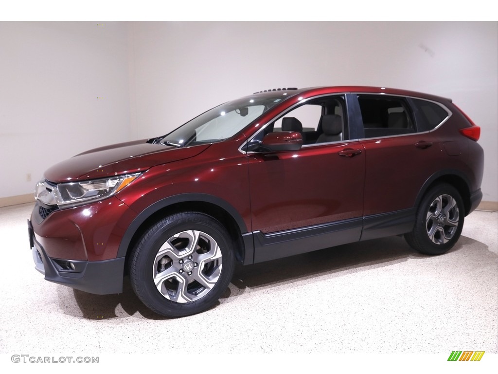 2019 CR-V EX-L AWD - Basque Red Pearl II / Gray photo #3