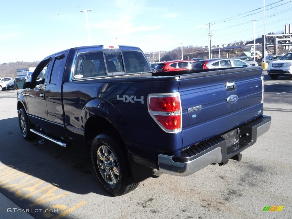2010 F150 XLT SuperCab 4x4 - Dark Blue Pearl Metallic / Medium Stone photo #8
