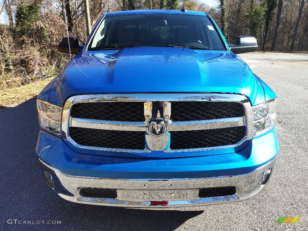 2021 1500 Classic Crew Cab 4x4 - Hydro Blue Pearl / Diesel Gray/Black photo #3