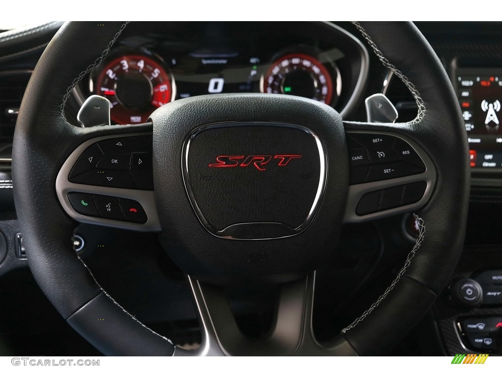2021 Dodge Challenger SRT Hellcat Black Steering Wheel Photo #143401288