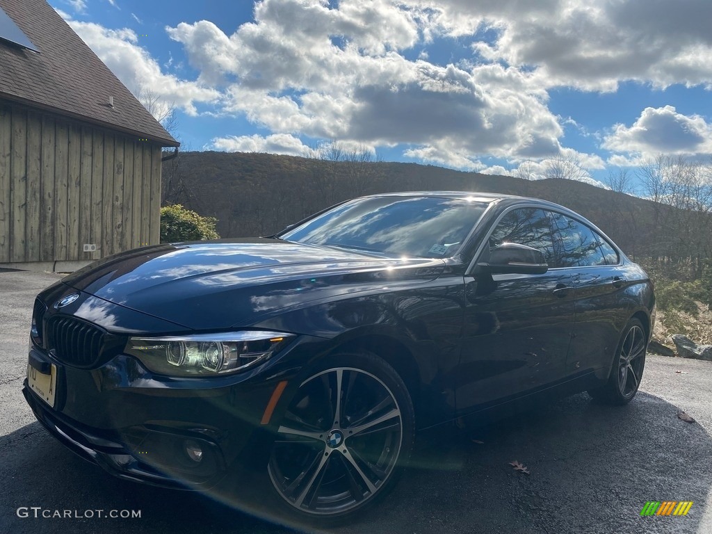 2018 4 Series 430i xDrive Gran Coupe - Black Sapphire Metallic / Black photo #1