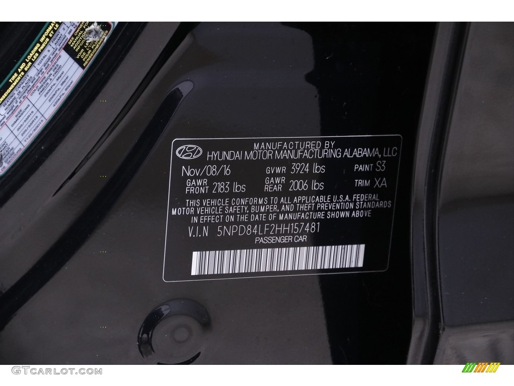 2017 Elantra Value Edition - Black / Beige photo #19