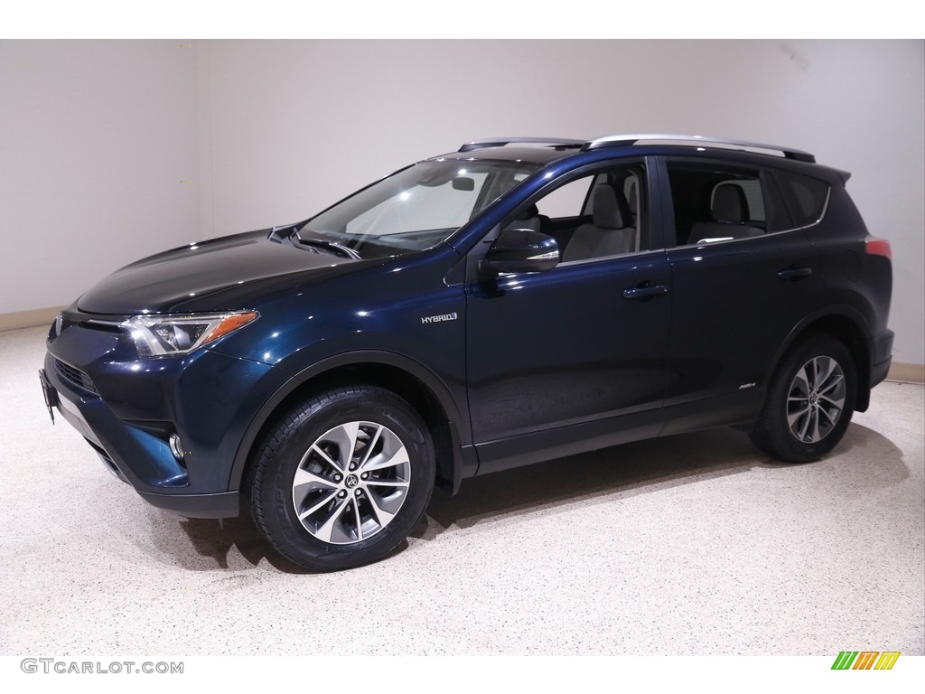 2018 RAV4 XLE AWD - Galactic Aqua Mica / Ash photo #3