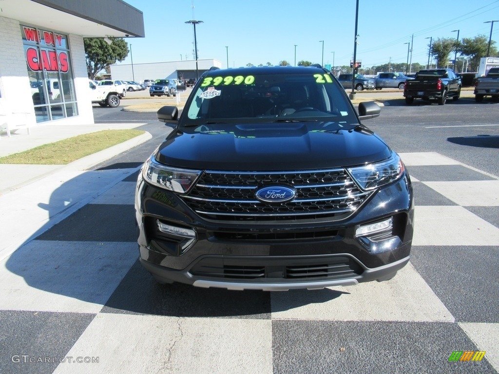 2021 Explorer XLT - Agate Black Metallic / Ebony photo #2