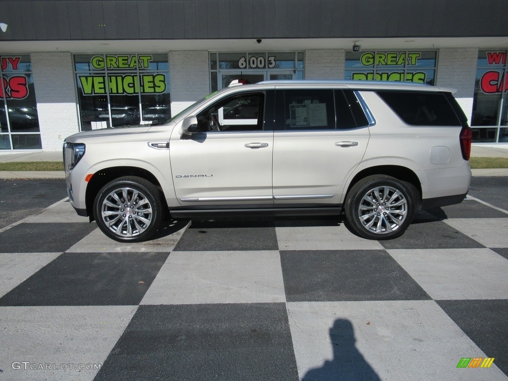 2021 Yukon Denali 4WD - Pearl Beige Metallic / Dark Walnut/­Very Dark Ash Gray photo #1