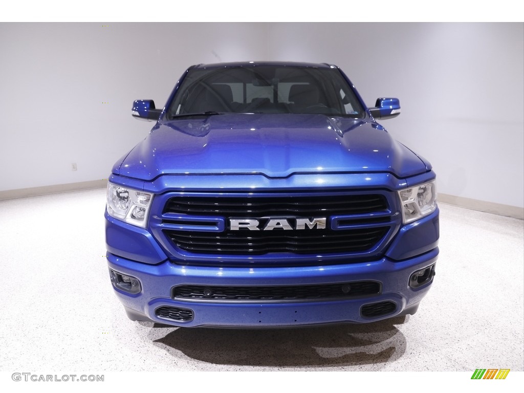 2019 1500 Big Horn Quad Cab 4x4 - Blue Streak Pearl / Black photo #2
