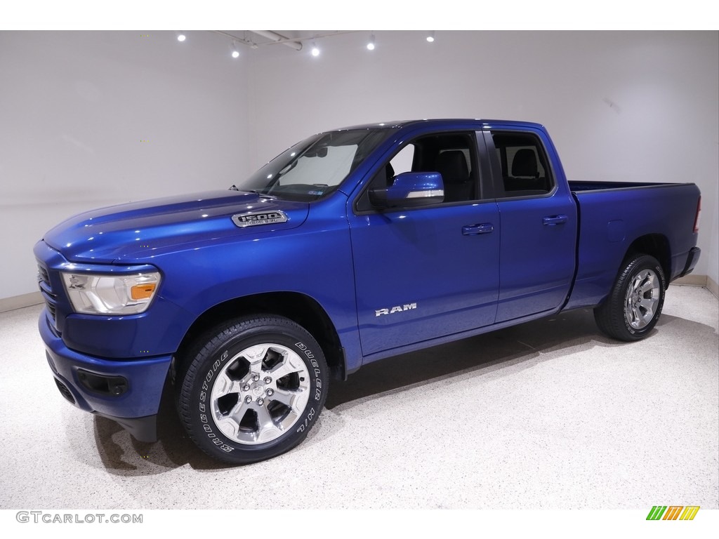 2019 1500 Big Horn Quad Cab 4x4 - Blue Streak Pearl / Black photo #3