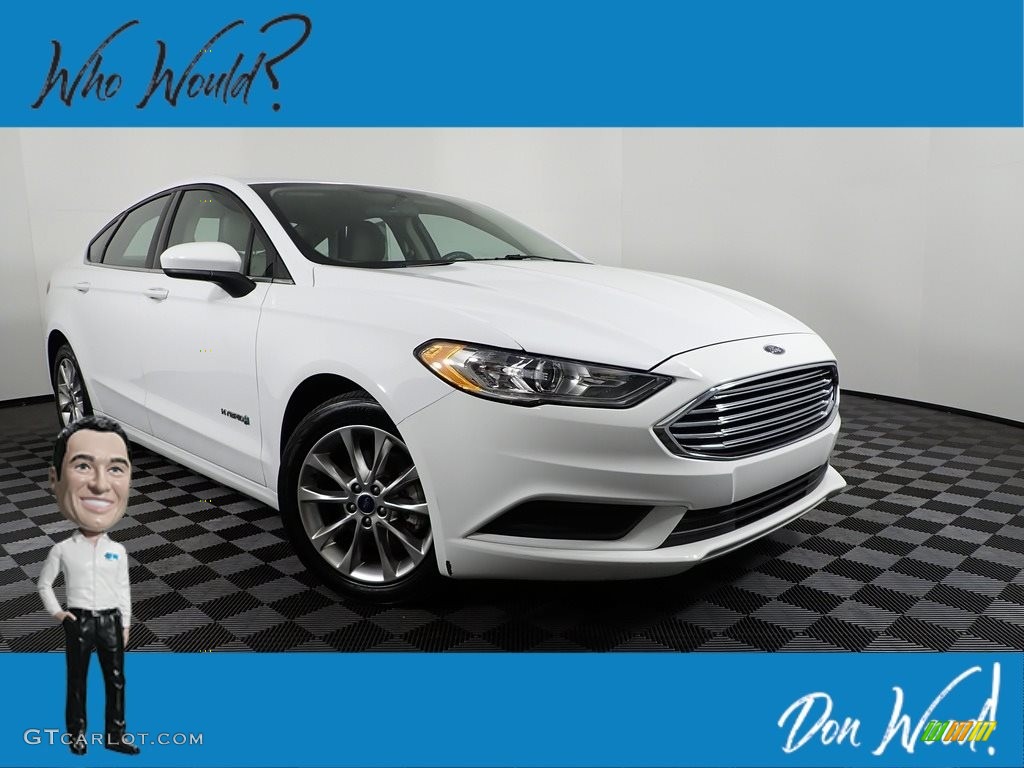 2017 Fusion Hybrid SE - Oxford White / Medium Light Stone photo #1