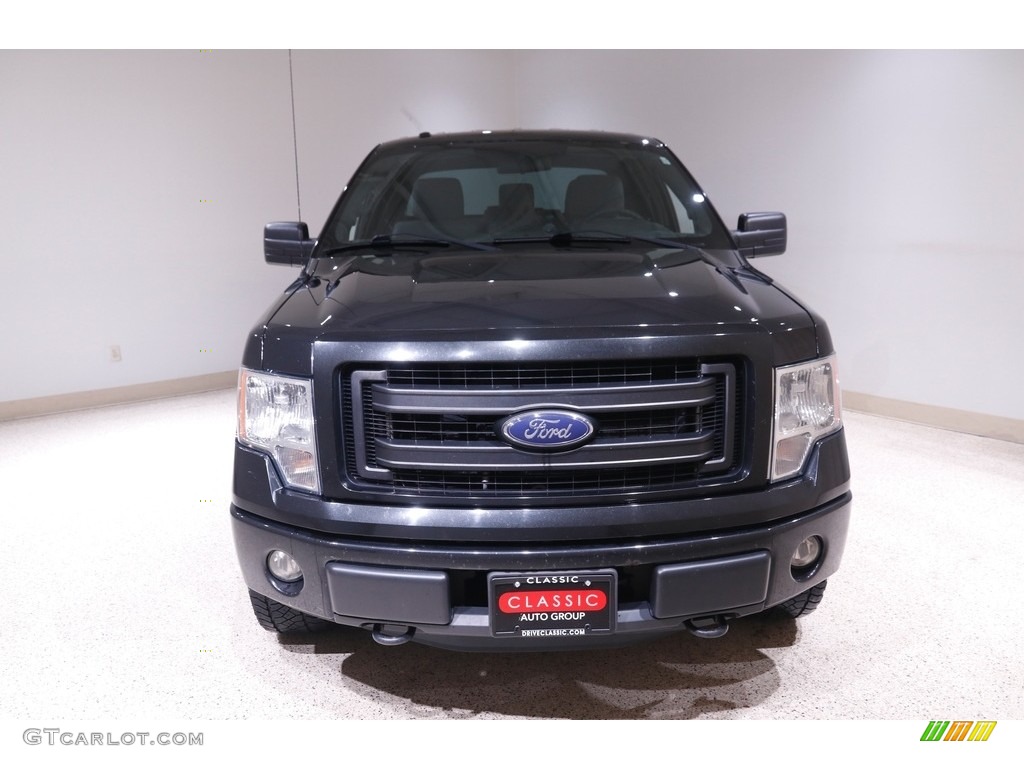 2014 F150 STX SuperCab 4x4 - Tuxedo Black / Steel Grey photo #2