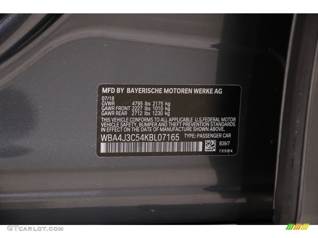 2019 4 Series 430i xDrive Gran Coupe - Mineral Grey Metallic / Black photo #24