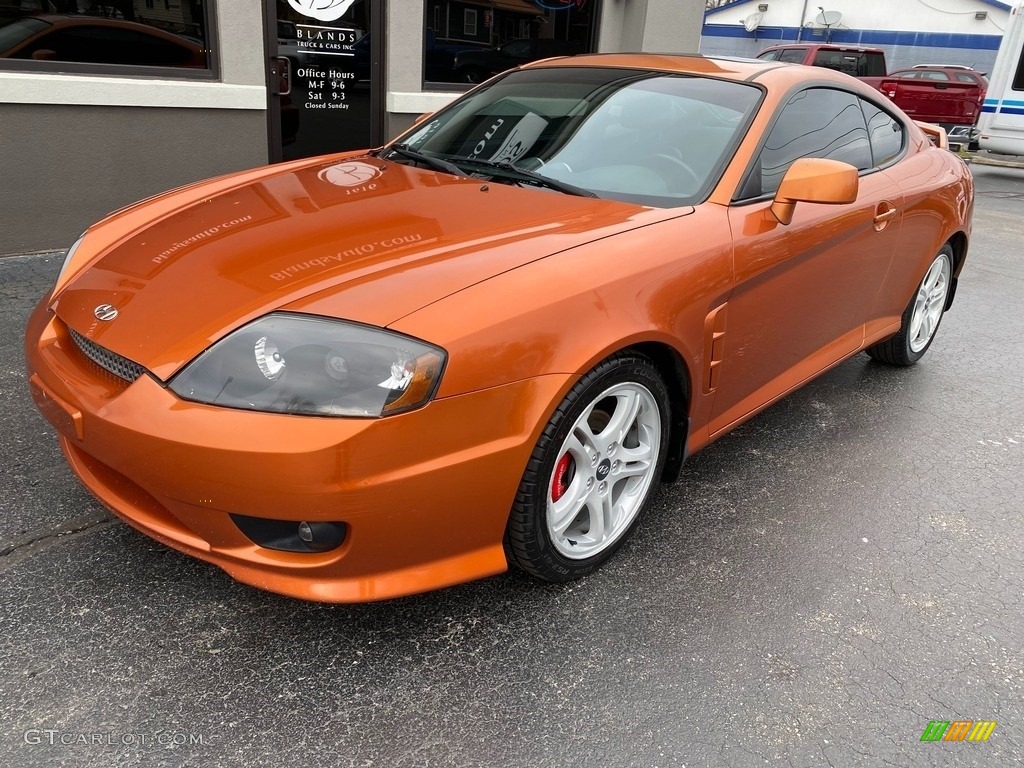 2006 Tiburon SE - Orange Crush / Black photo #2