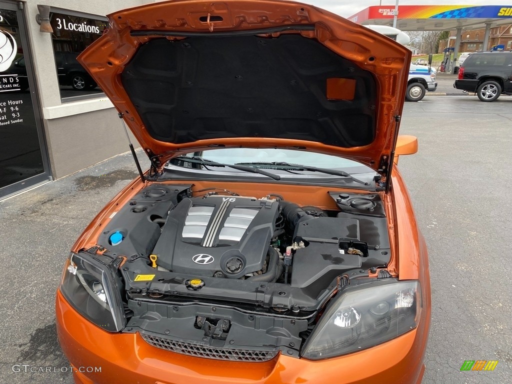 2006 Tiburon SE - Orange Crush / Black photo #36