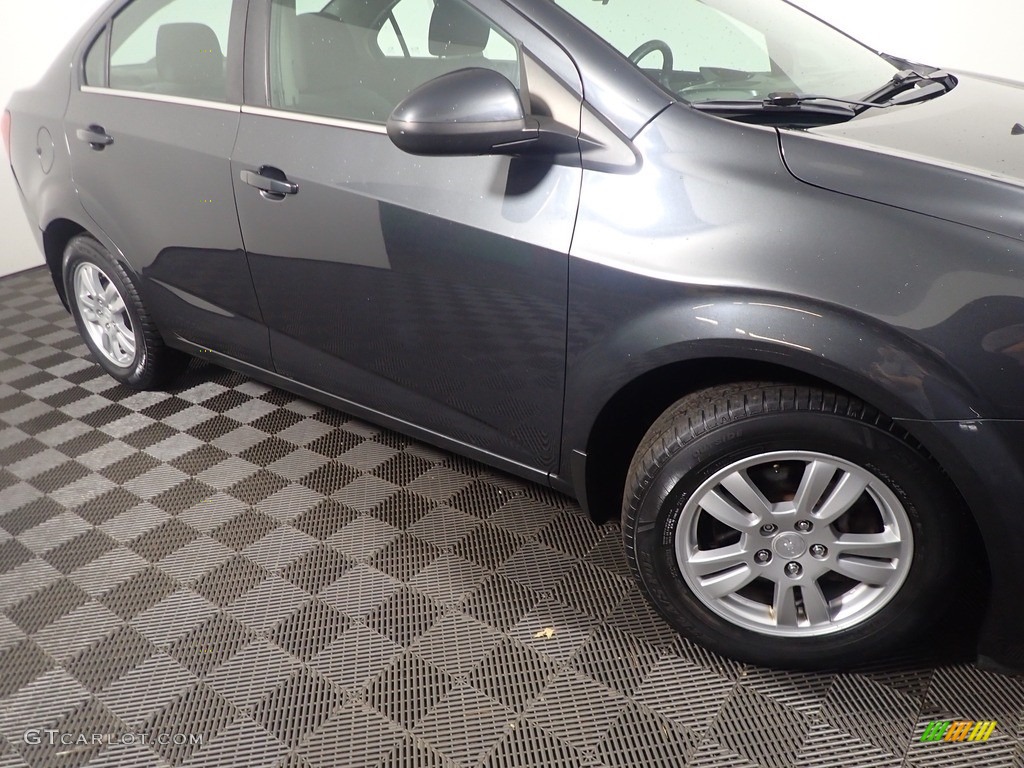 2015 Sonic LT Sedan - Ashen Gray Metallic / Jet Black/Brick photo #3
