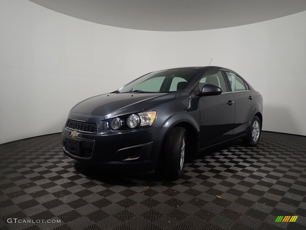 2015 Sonic LT Sedan - Ashen Gray Metallic / Jet Black/Brick photo #7