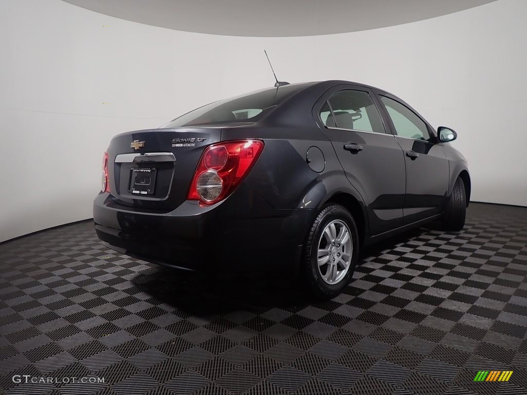 2015 Sonic LT Sedan - Ashen Gray Metallic / Jet Black/Brick photo #15
