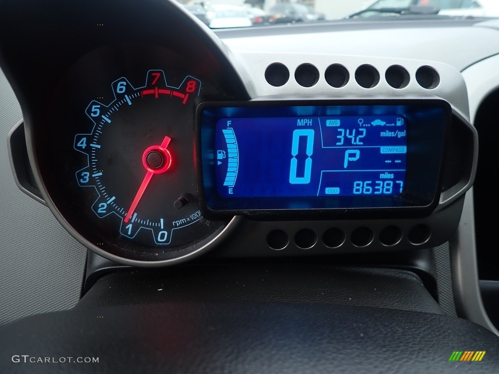 2015 Sonic LT Sedan - Ashen Gray Metallic / Jet Black/Brick photo #27