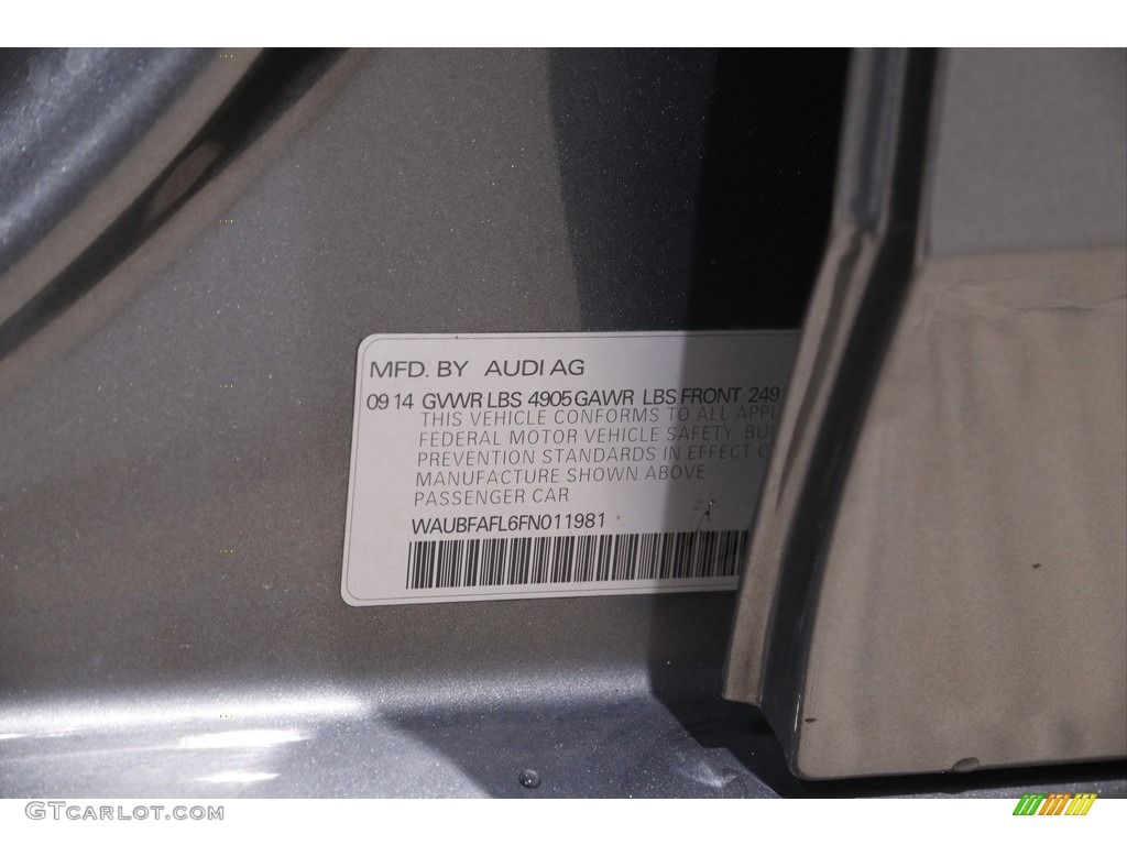 2015 A4 2.0T Premium quattro - Monsoon Gray Metallic / Black photo #19