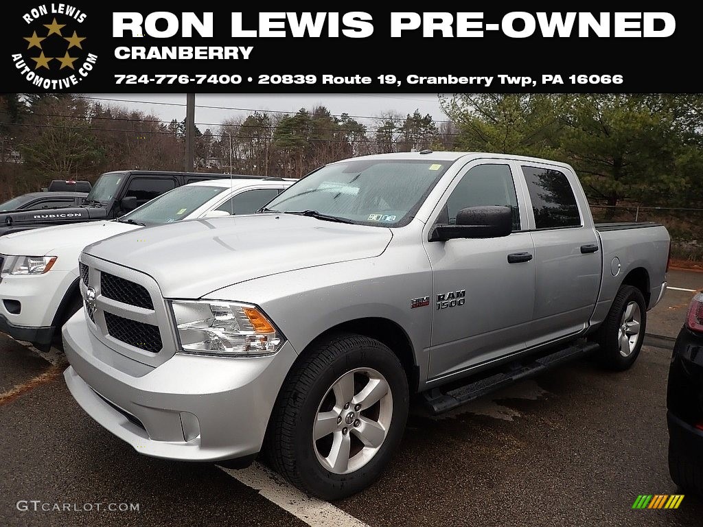 2014 1500 Express Crew Cab 4x4 - Bright Silver Metallic / Black/Diesel Gray photo #1