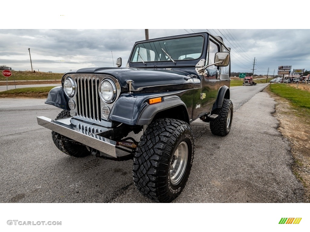 Deep Night Blue 1984 Jeep CJ7 4x4 Exterior Photo #143413000