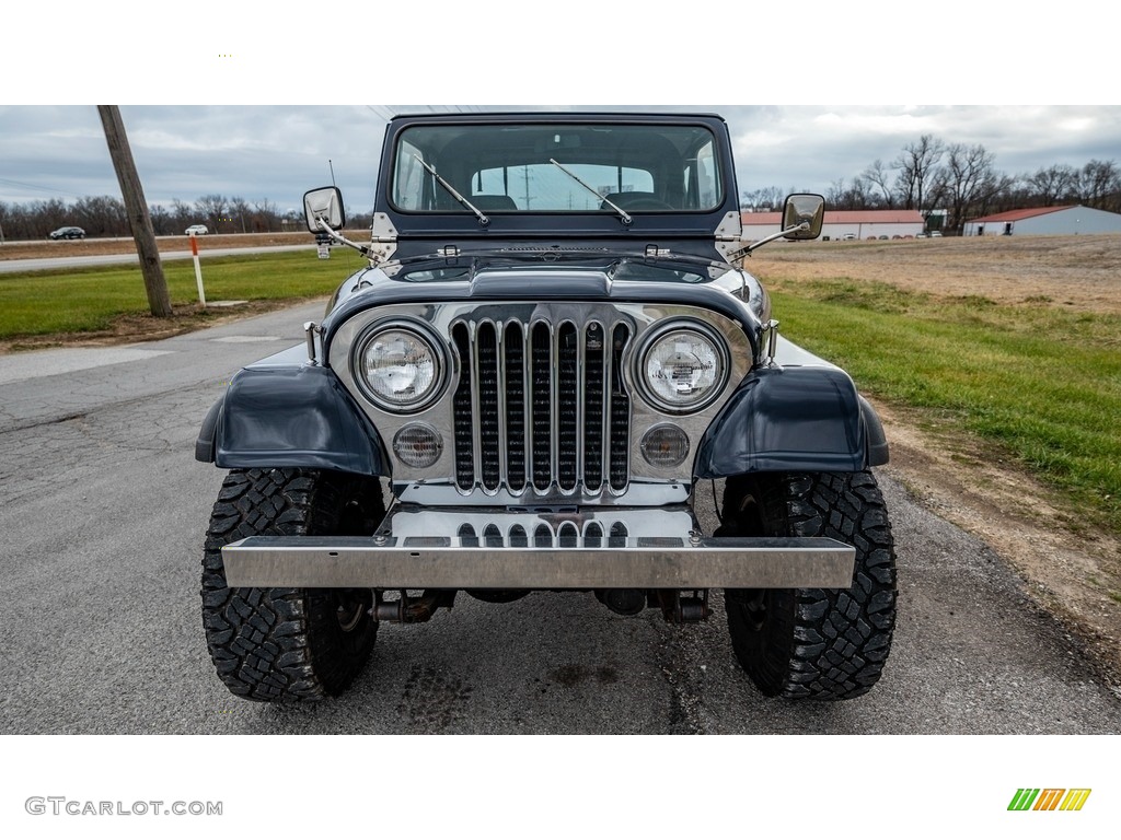 Deep Night Blue 1984 Jeep CJ7 4x4 Exterior Photo #143413024