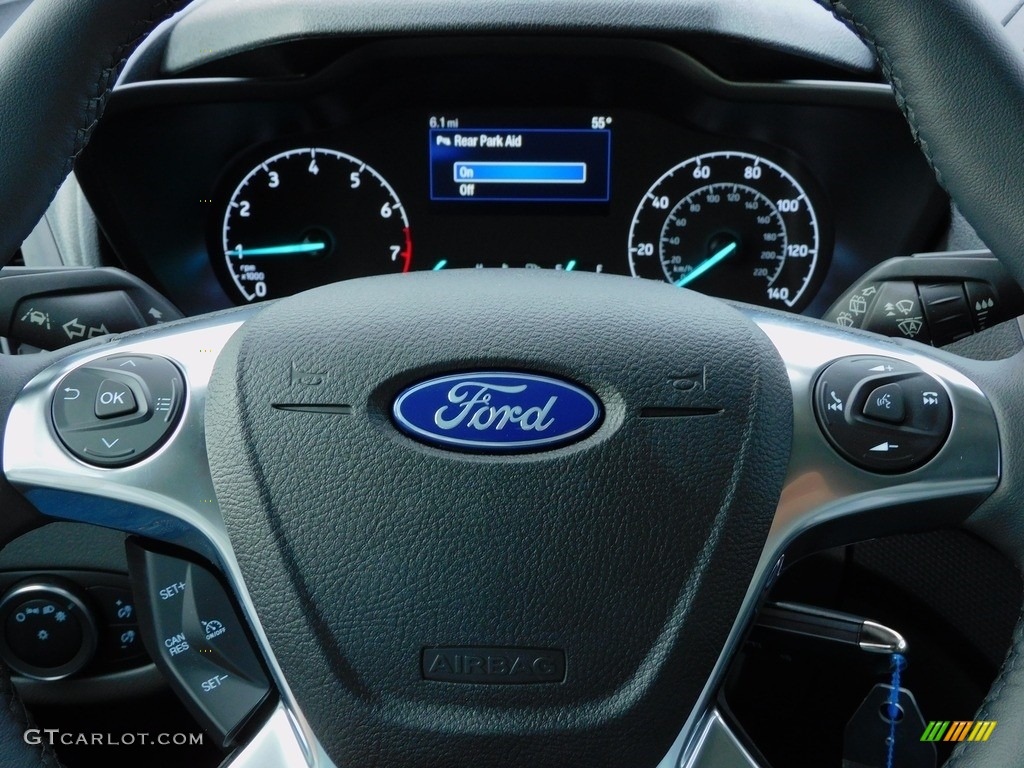 2022 Ford Transit Connect XLT Passenger Wagon Ebony Steering Wheel Photo #143414911