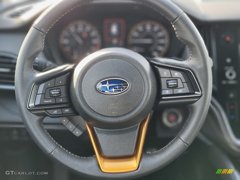2022 Subaru Outback Wilderness Slate Black Steering Wheel Photo #143417158
