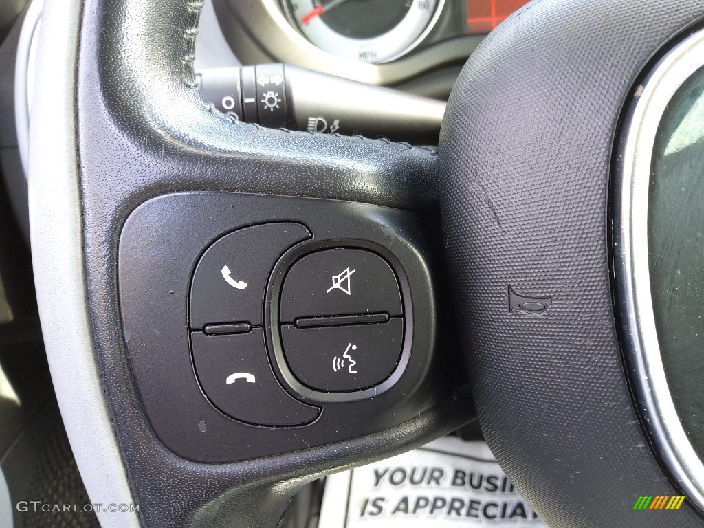 2014 Fiat 500L Easy Nero/Grigio (Black/Grey) Steering Wheel Photo #143419498