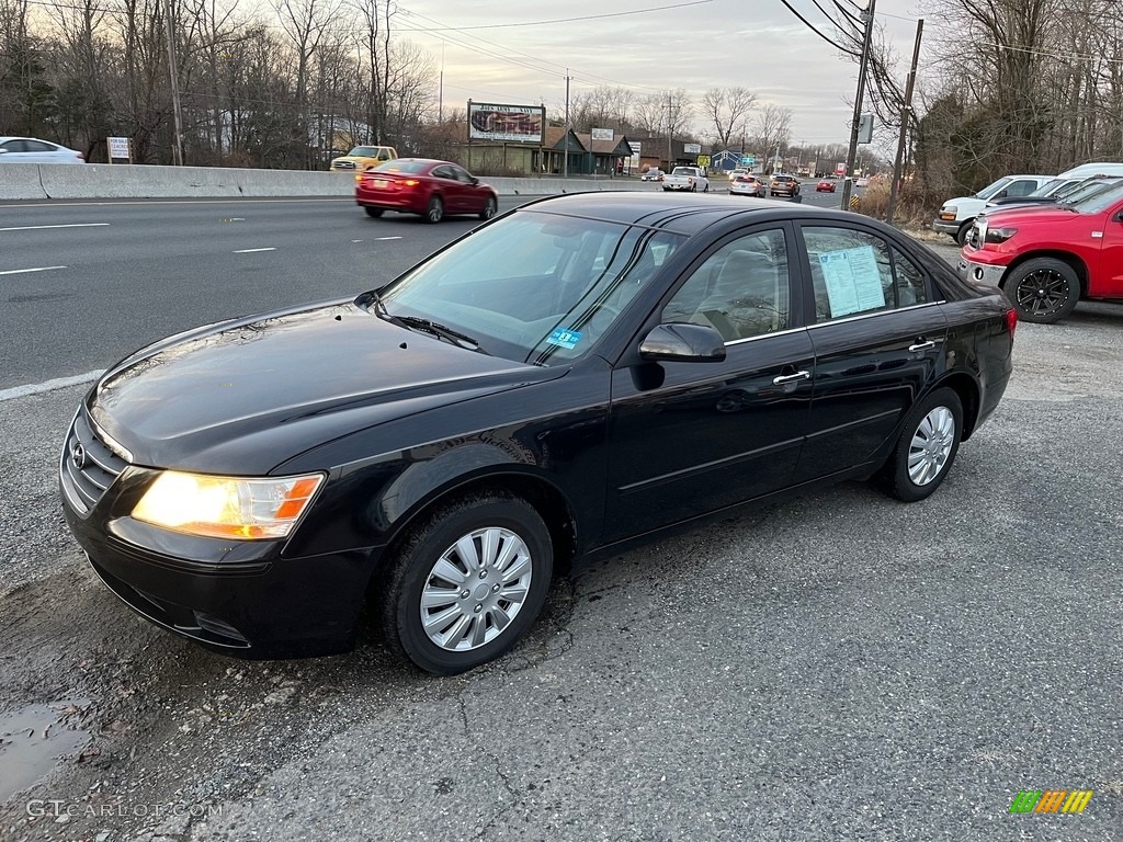 2010 Sonata GLS - Ebony Black / Gray photo #2
