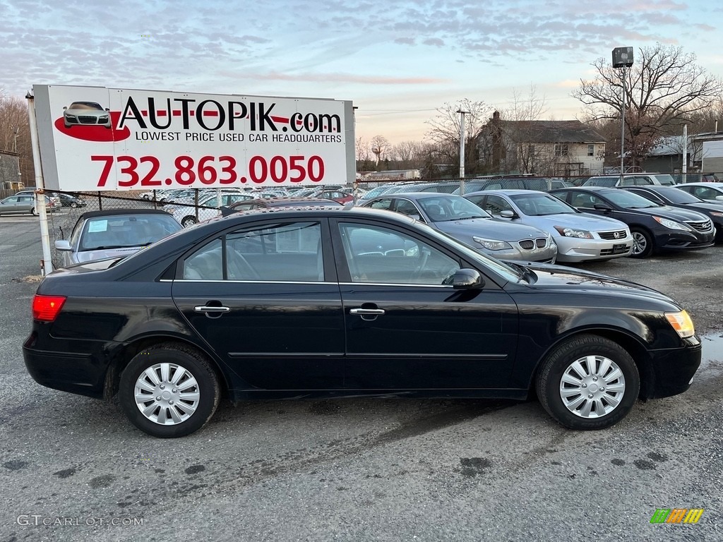 2010 Sonata GLS - Ebony Black / Gray photo #9