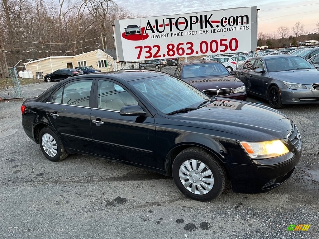 2010 Sonata GLS - Ebony Black / Gray photo #10
