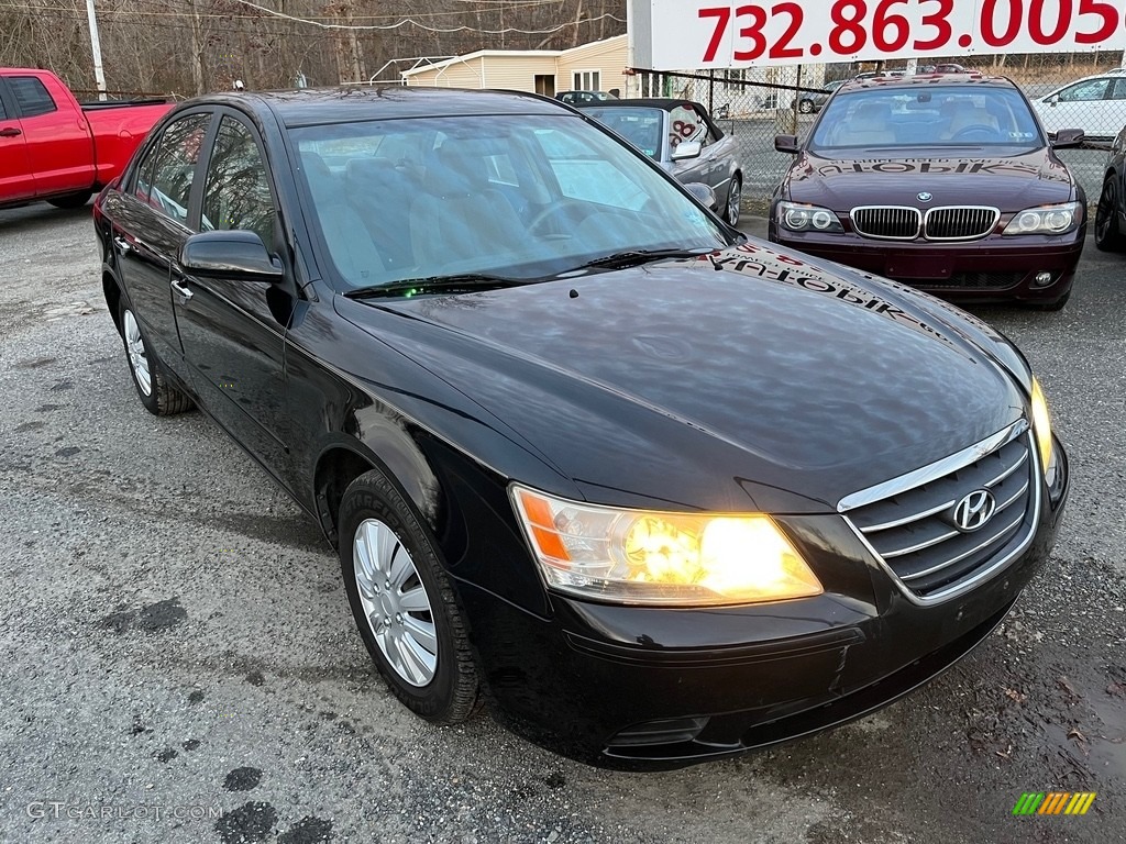 2010 Sonata GLS - Ebony Black / Gray photo #11