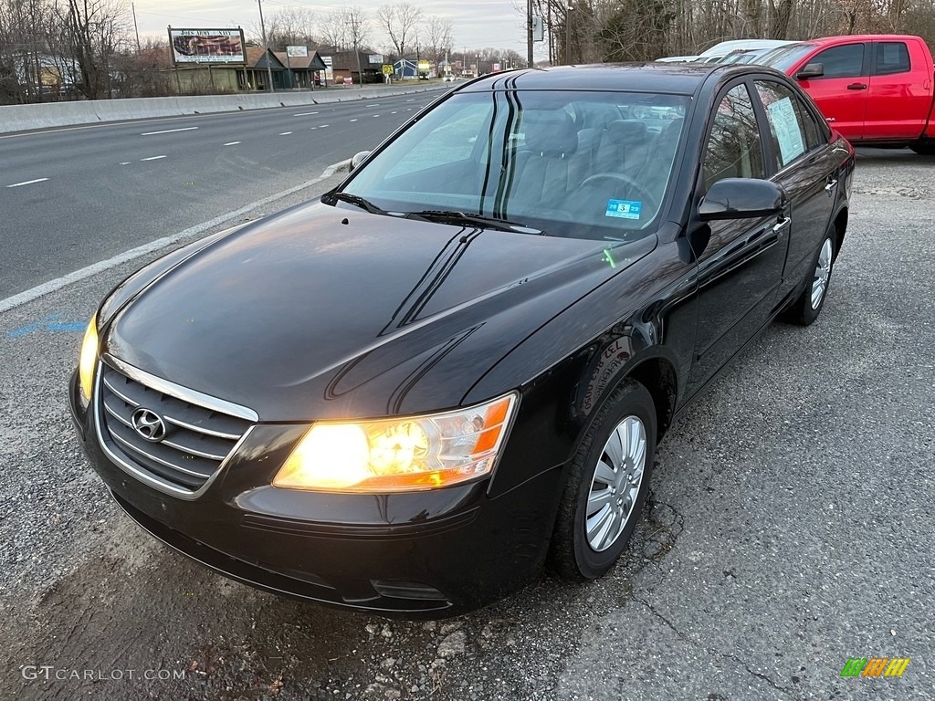 2010 Sonata GLS - Ebony Black / Gray photo #13