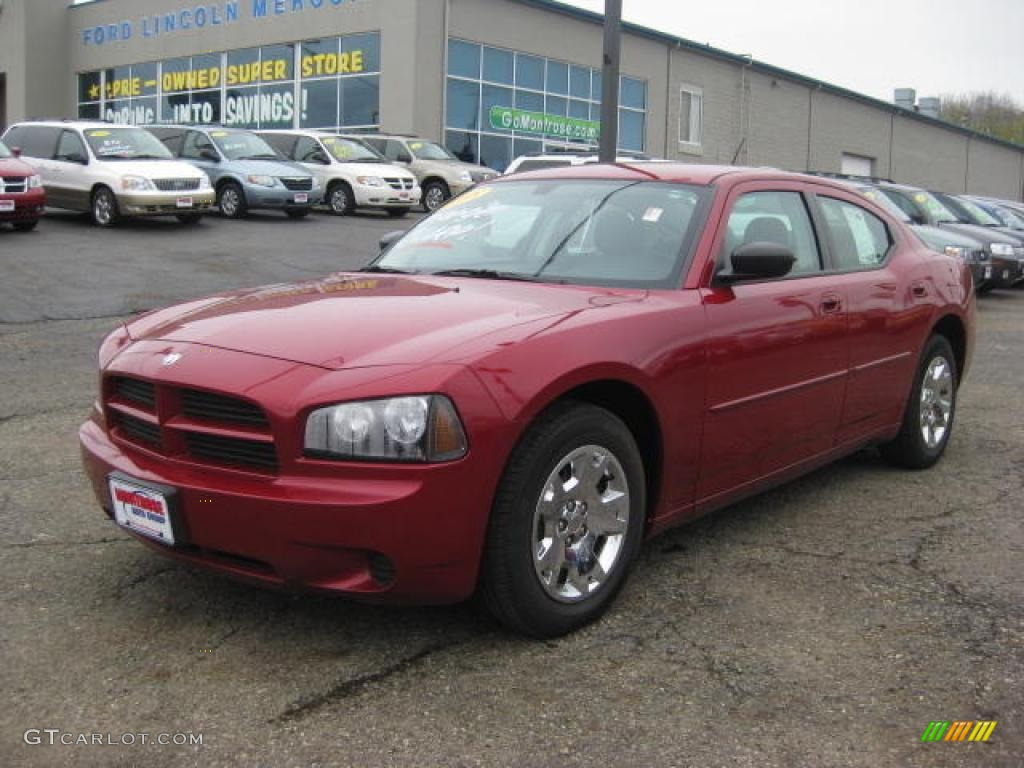 2008 Charger SE - Inferno Red Crystal Pearl / Dark Slate Gray photo #1