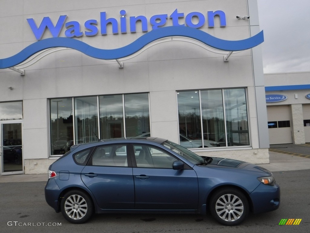 2010 Impreza 2.5i Premium Wagon - Newport Blue Pearl / Ivory photo #2