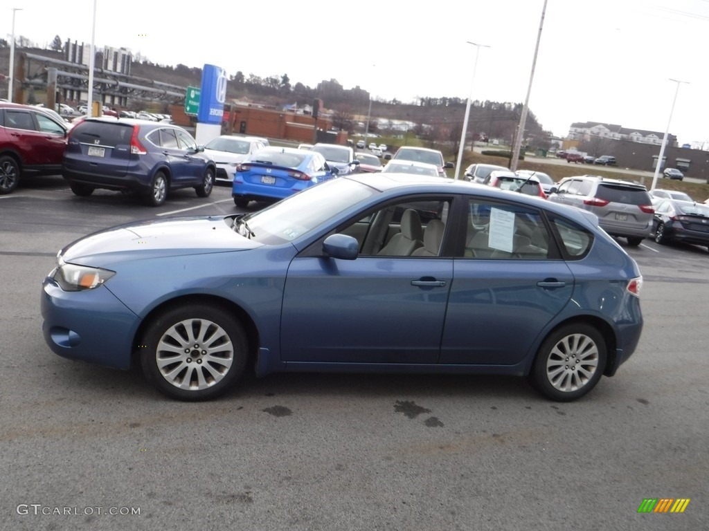 2010 Impreza 2.5i Premium Wagon - Newport Blue Pearl / Ivory photo #6