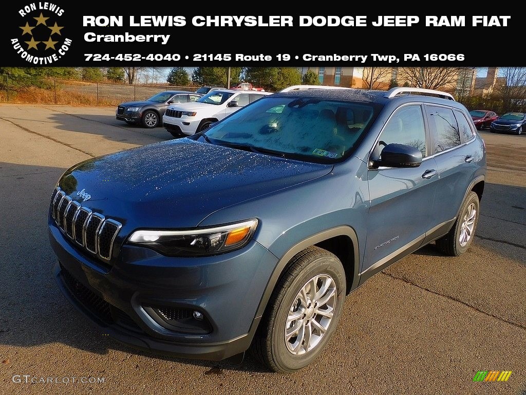 2021 Cherokee Latitude Lux 4x4 - Slate Blue Pearl / Black photo #1