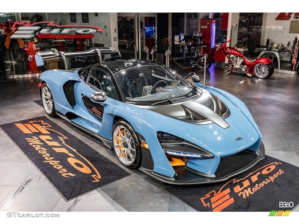 Pacific Blue 2019 McLaren Senna Coupe Exterior Photo #143426240