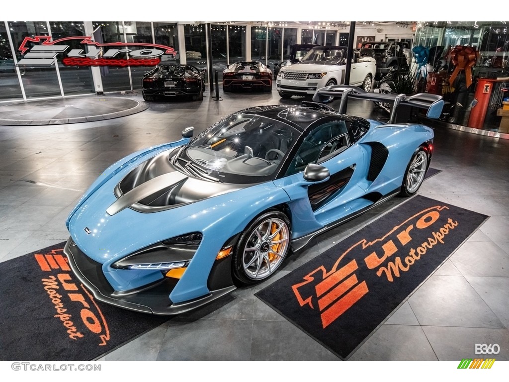 Pacific Blue 2019 McLaren Senna Coupe Exterior Photo #143426264