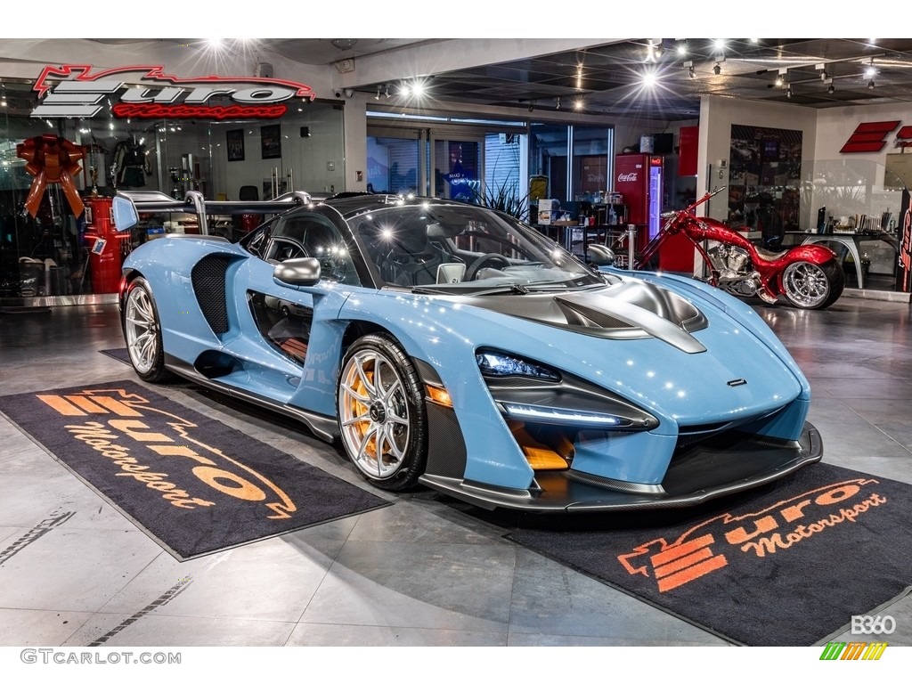 Pacific Blue 2019 McLaren Senna Coupe Exterior Photo #143426441