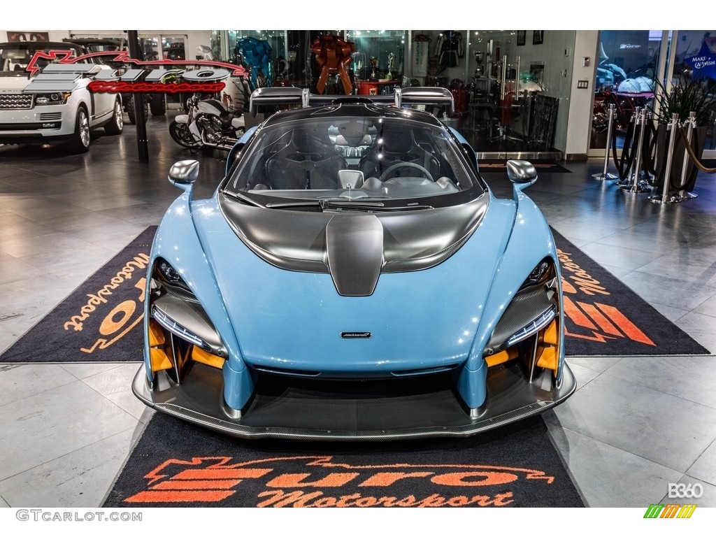 Pacific Blue 2019 McLaren Senna Coupe Exterior Photo #143426462