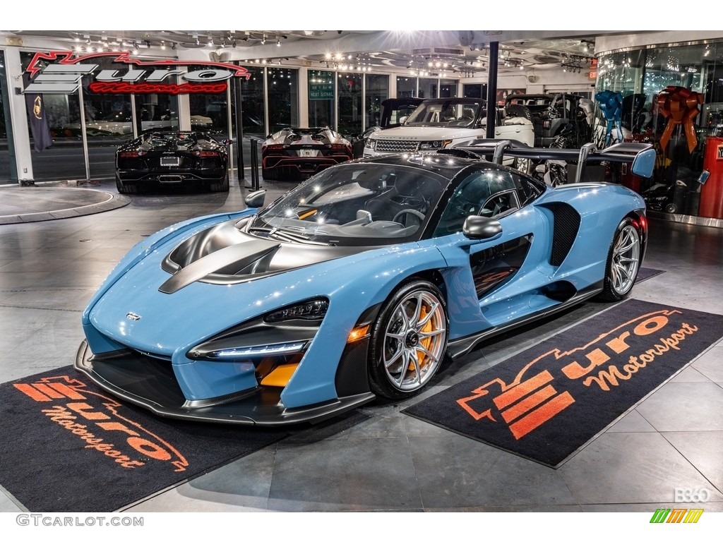 Pacific Blue 2019 McLaren Senna Coupe Exterior Photo #143426516