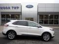 White Platinum 2019 Ford Edge Titanium AWD